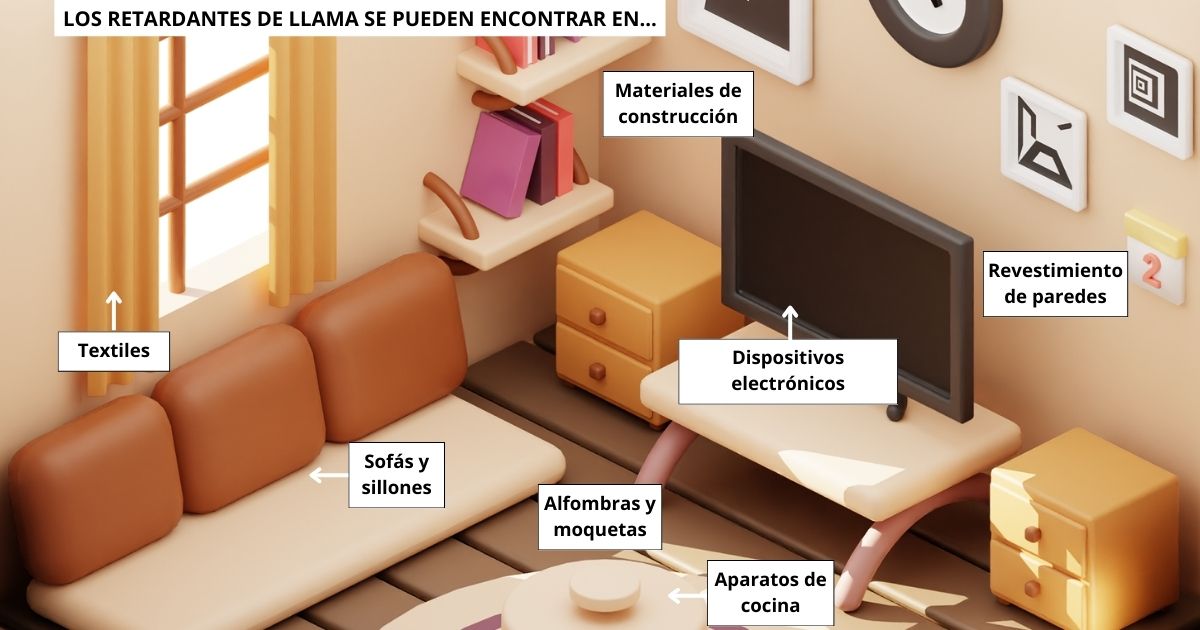 Los retardantes de llama se pueden encontrar en...